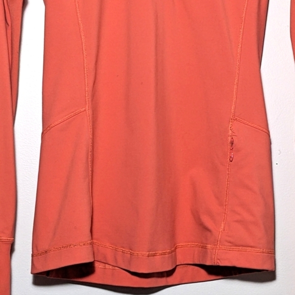 Lululemon Race With Grace 1/2 Zip II Top Jacket Atomic Red Coral Orange Size 4 - Picture 10 of 15